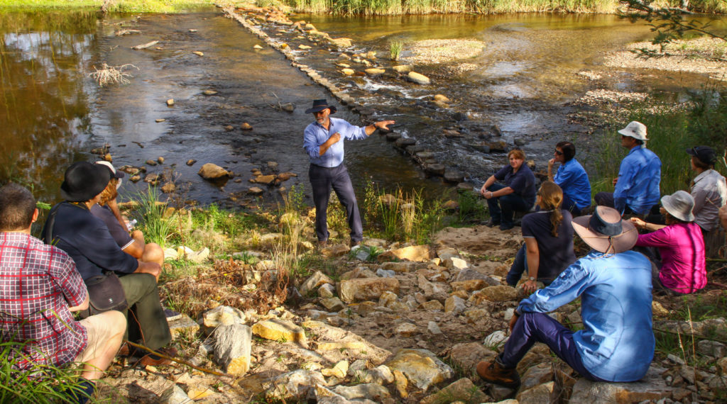 Rex Candy, passing on his knowledge of river health